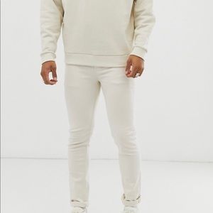ASOS DESIGN Skinny Jeans In Ecru | NWT